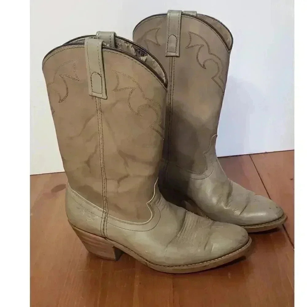 Dingo Vintage western cowboy boots mens size 9D retro 1980s - Picture 1 of 6